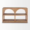 Bela 54' Arched Console Table Medium Brown Wood, by Mercana, 54" length x 16" width x 32" height thumbnail 5