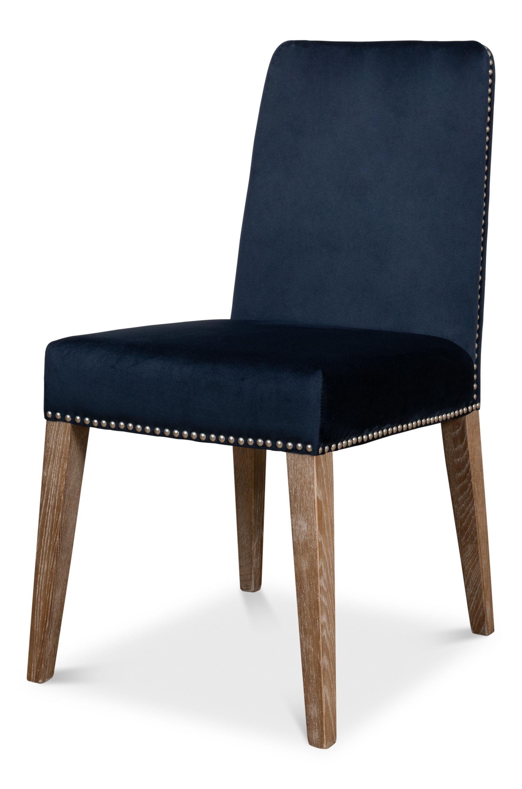 Franklin Side Chair, Navy Blue, Dining Chair by Sarreid, 19" length x 25" width x 36" height View 1