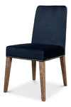 Hugo Oval Side Chair  Old World Walnut, by Sarreid, 1'11" length x 1" width x 3'2" height thumbnail 1