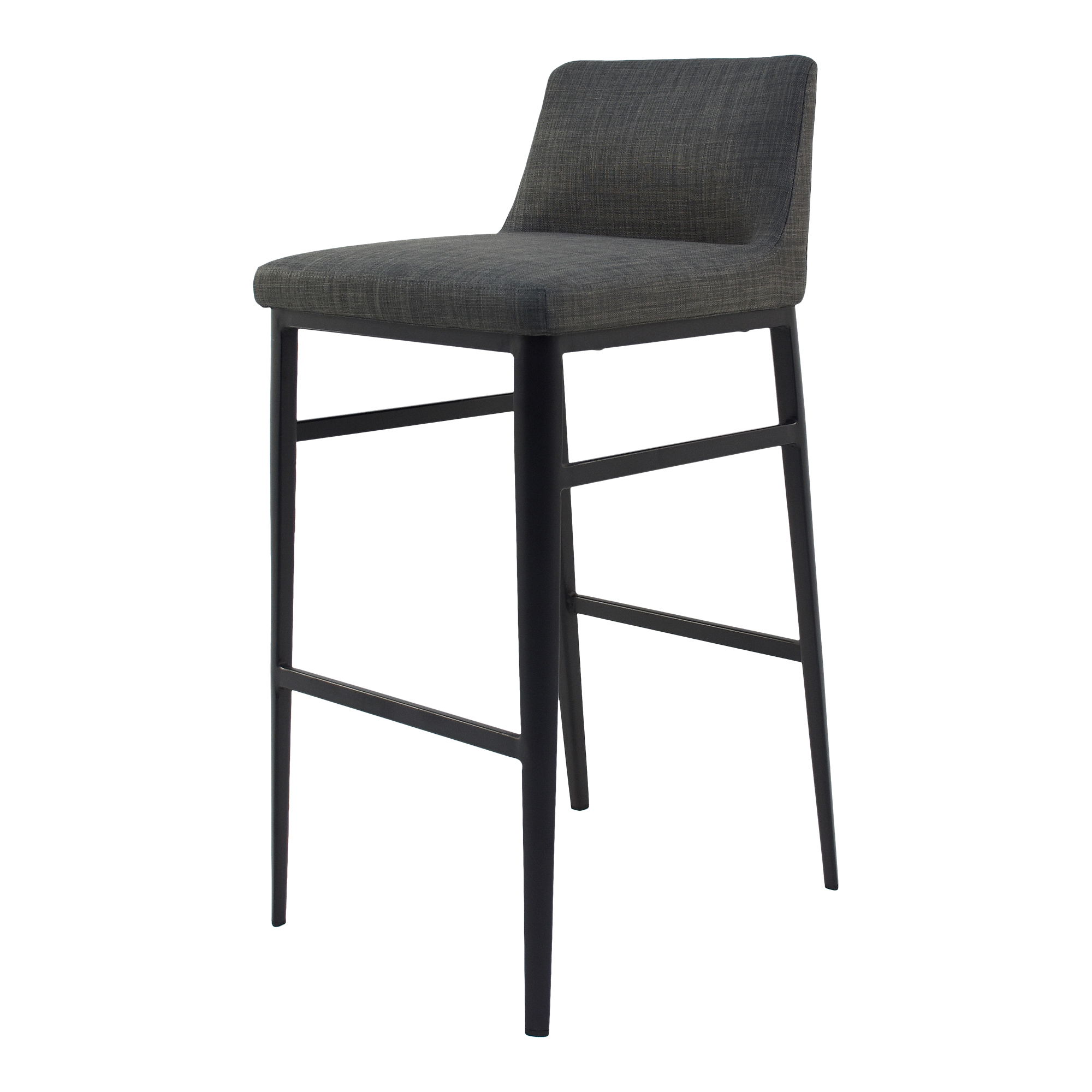 Baron Bar Stool Charcoal Grey, Counter & Bar Stool by Moe's Home, 17.5" width x 38" height x 20" depth View 4