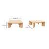Oregon Square Coffee Table Blonde, by Moe's Home, 42" width x 15" height x 42" depth thumbnail 9