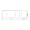 Nolan 76'' W Sideboard, Cabinets & Sideboard by Villa & House, 76" width x 34.5" height x 22" depth thumbnail 5