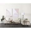 Loretta  Cream Fabric Chair with Two Bolster Cushions thumbnail 1