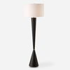 Layla Black Tapered Floor Lamp, by Uttermost, 20" width x 63.25" height x 20" depth thumbnail 1