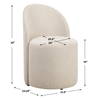 Roll With It Sand Dining Chair, by Uttermost, 21.5" width x 32" height x 23.25" depth thumbnail 3