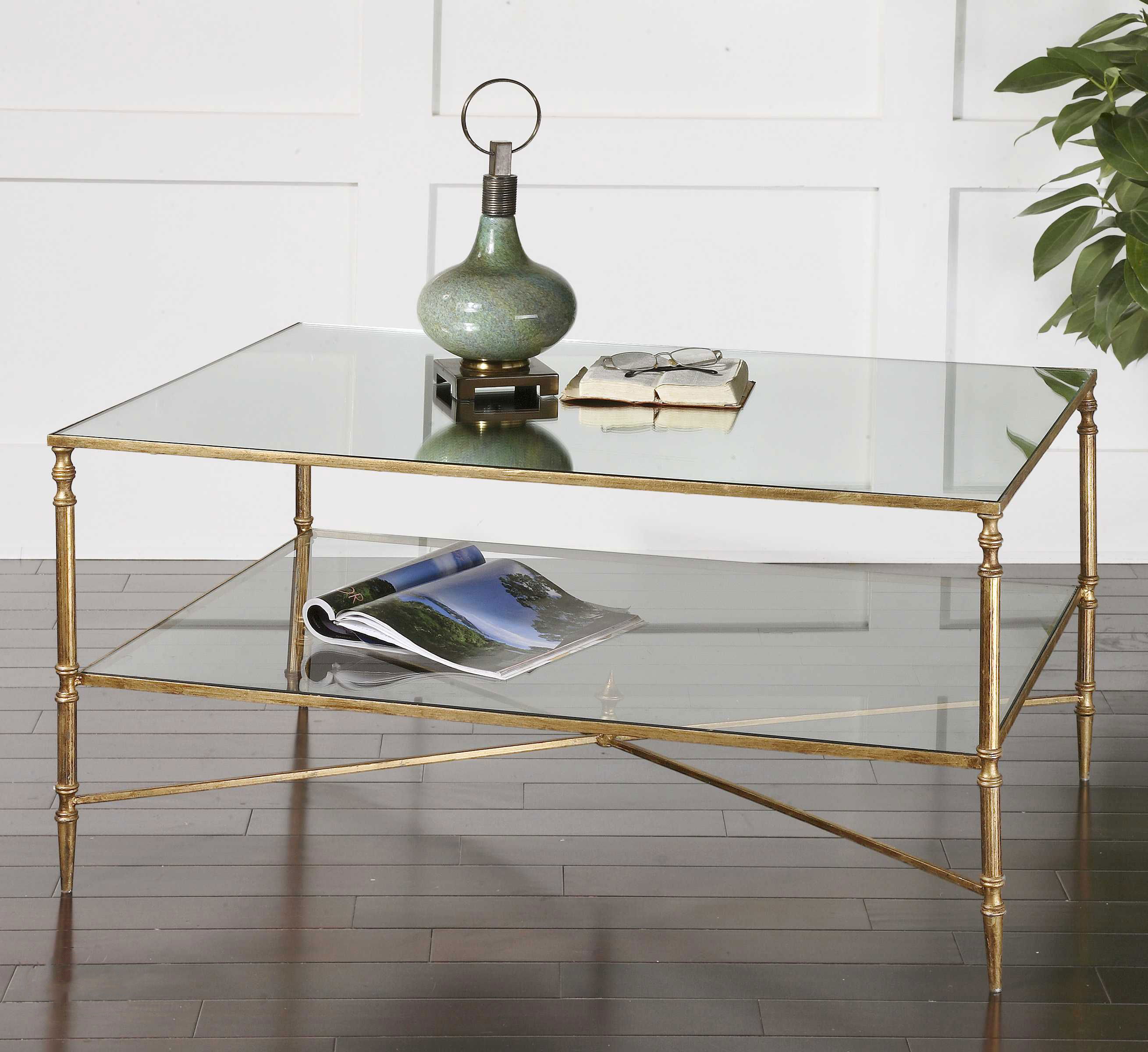 Henzler Mirrored Glass Coffee Table large image 