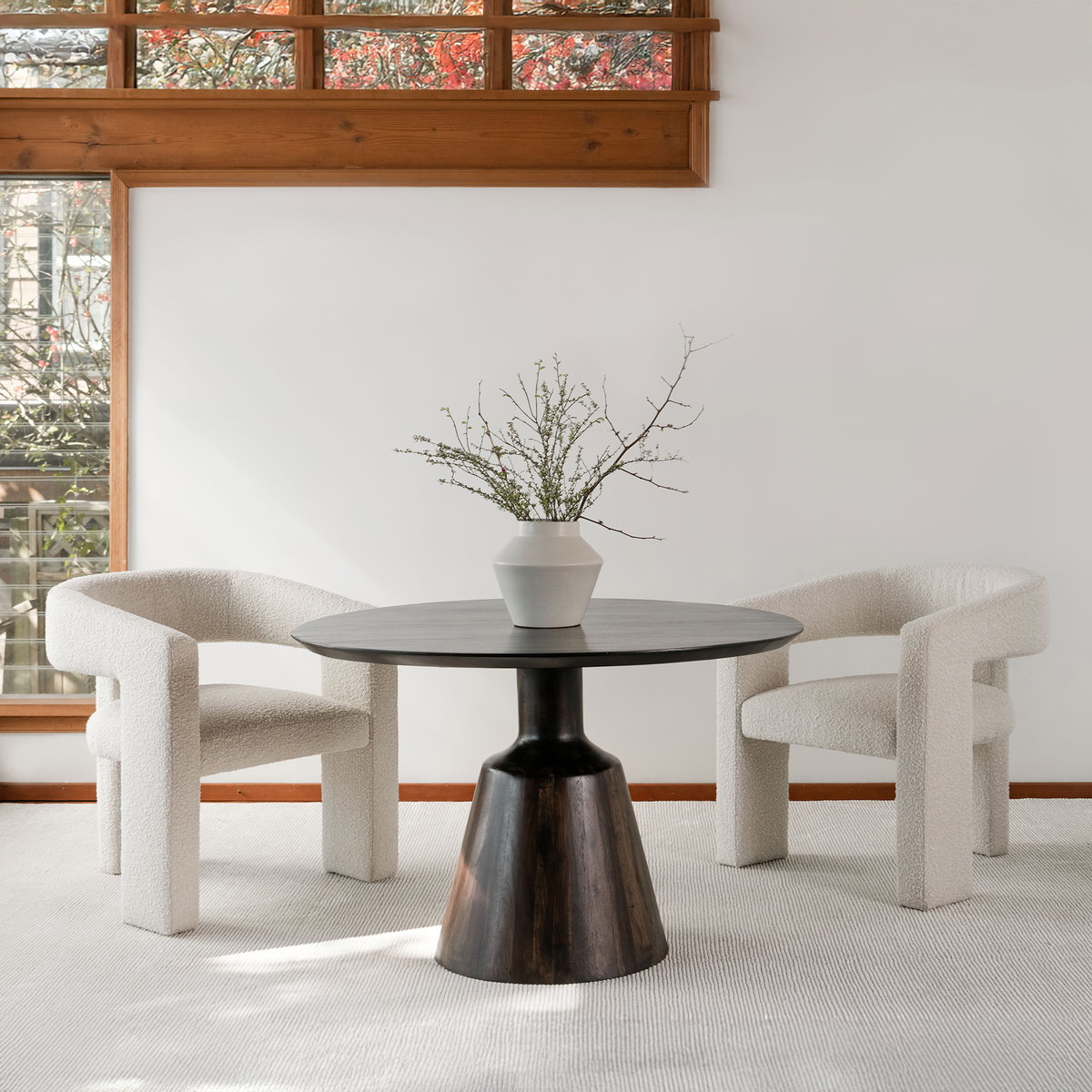 Myron Dining Table Dark Brown, by Moe's Home, 46" width x 30" height x 46" depth View 8