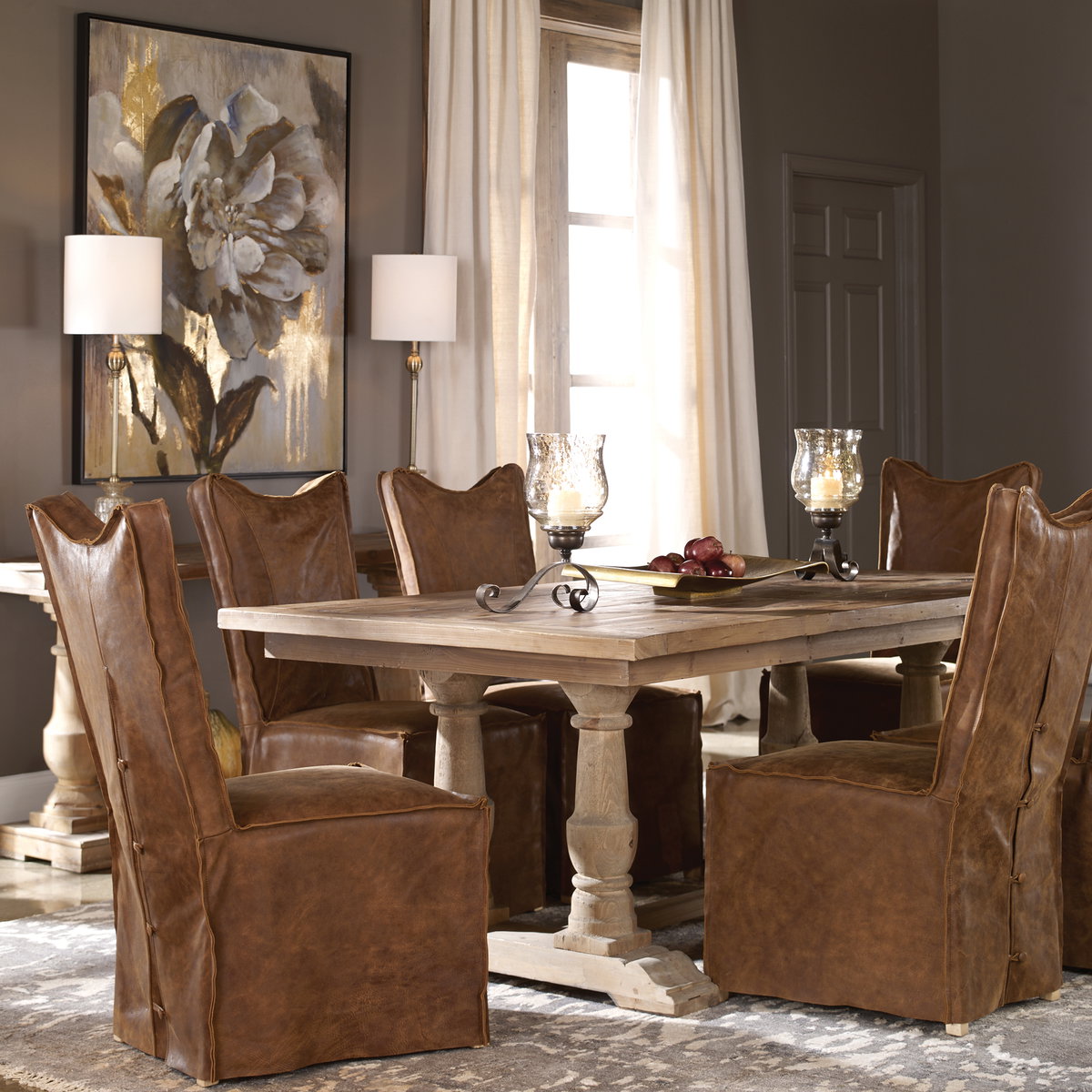 Stratford Salvaged Wood Dining Table, by Uttermost, 76" width x 30" height x 43" depth View 8
