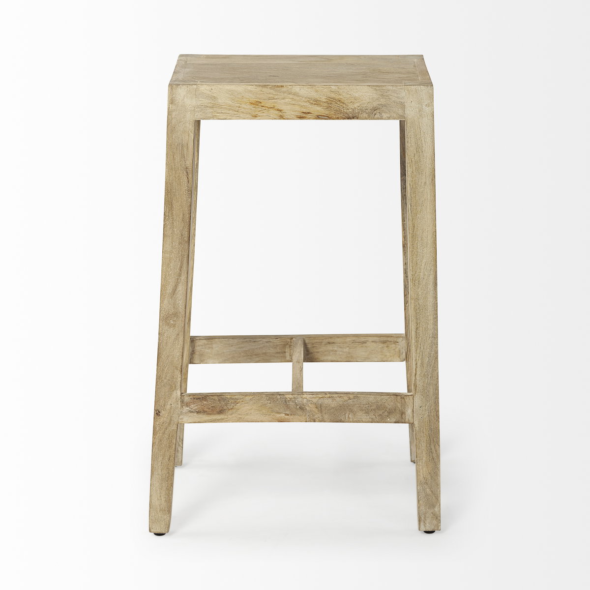 Colony Backless 25in Seat Counter Stool | Brown Wood, Counter & Bar Stool by Mercana, 16" length x 13" width x 25" height View 4