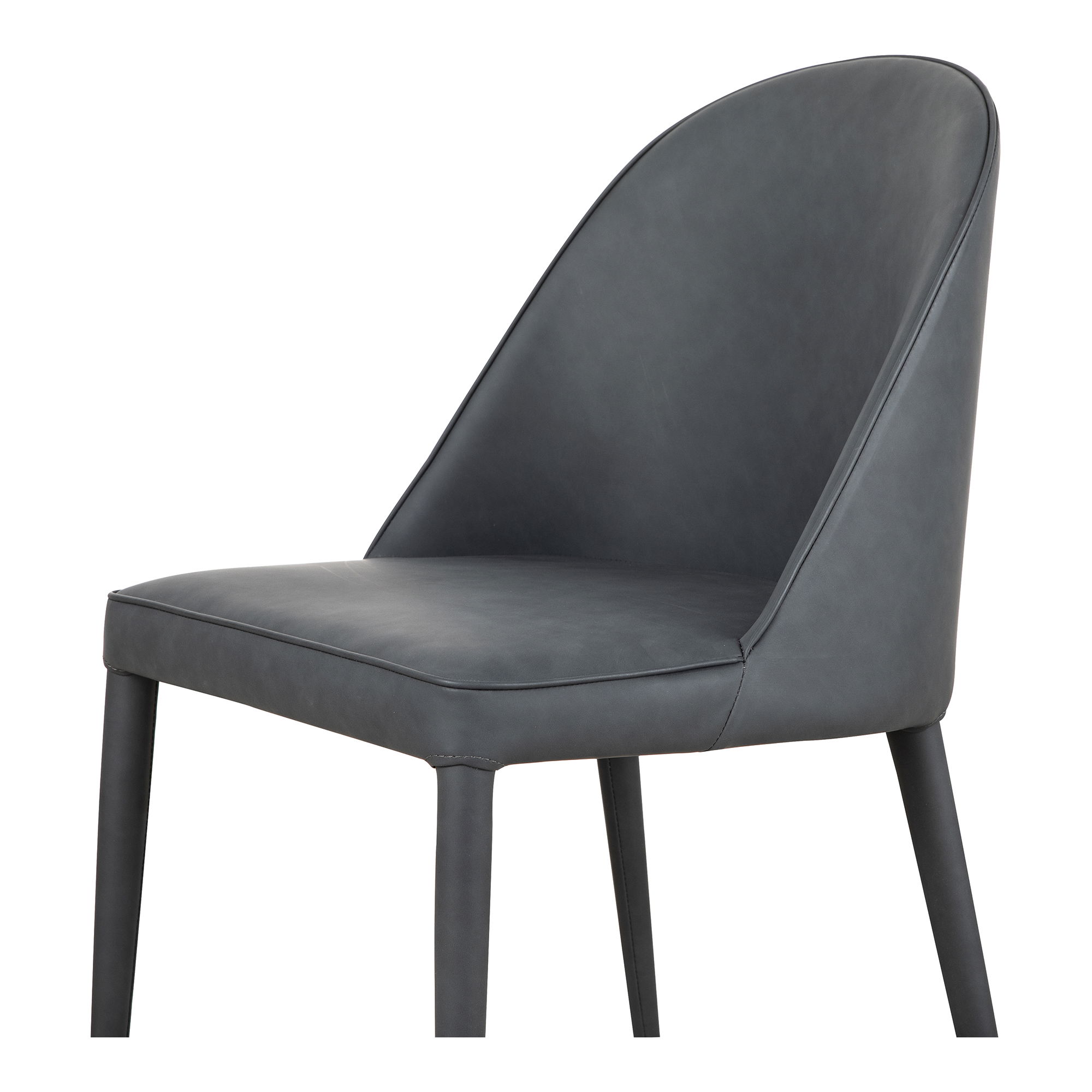 Burton Dining Chair Black Fade Vegan Leather - Set Of Two large image 