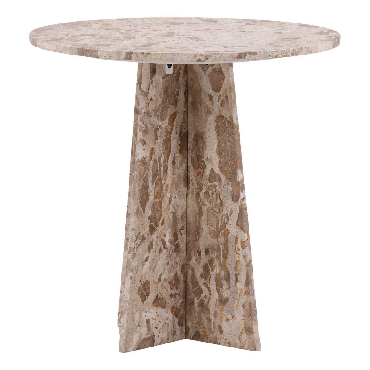 Caldwell Bistro Table Beige, Dining Table by Dovetail, 30" width x 30" height x 30" depth View 2