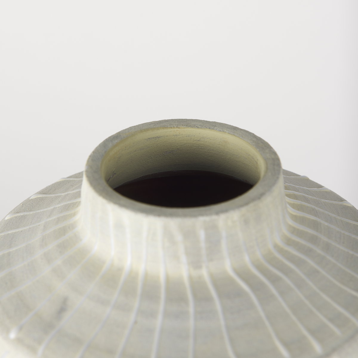 Blume 16.5H Off-White with Gray Textured Vase, by Mercana, 8.27" length x 8.27" width x 16.54" height View 6