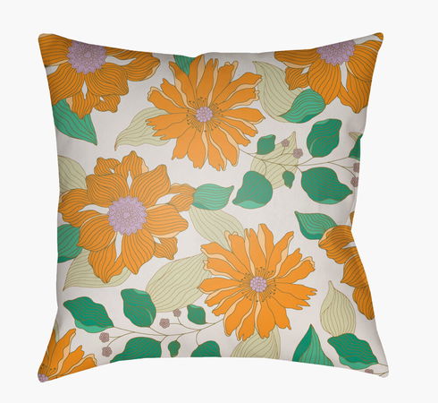Moody Floral Accent Pillow