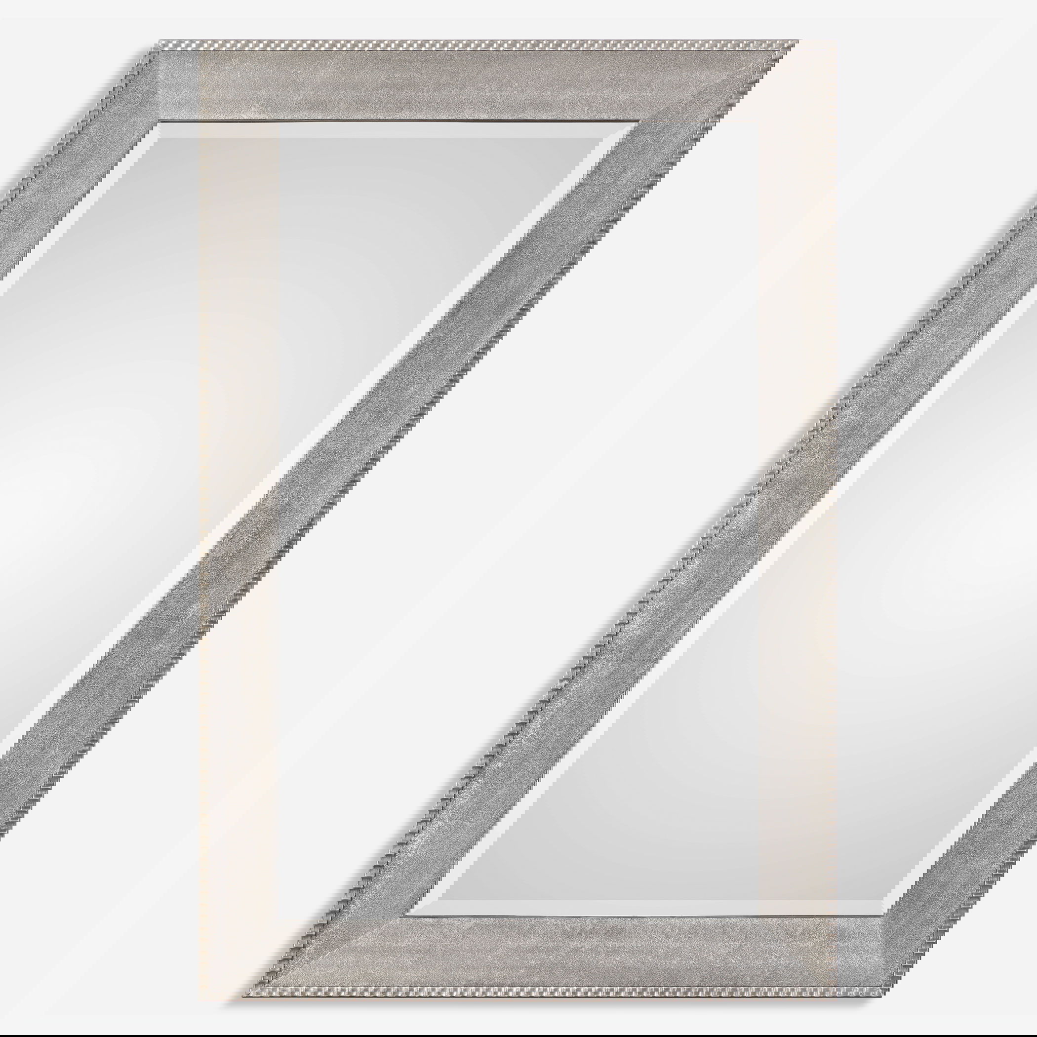 Leiston Metallic Silver Mirror, by Uttermost, 39.13" width x 59.13" height x 1.14" depth View 1