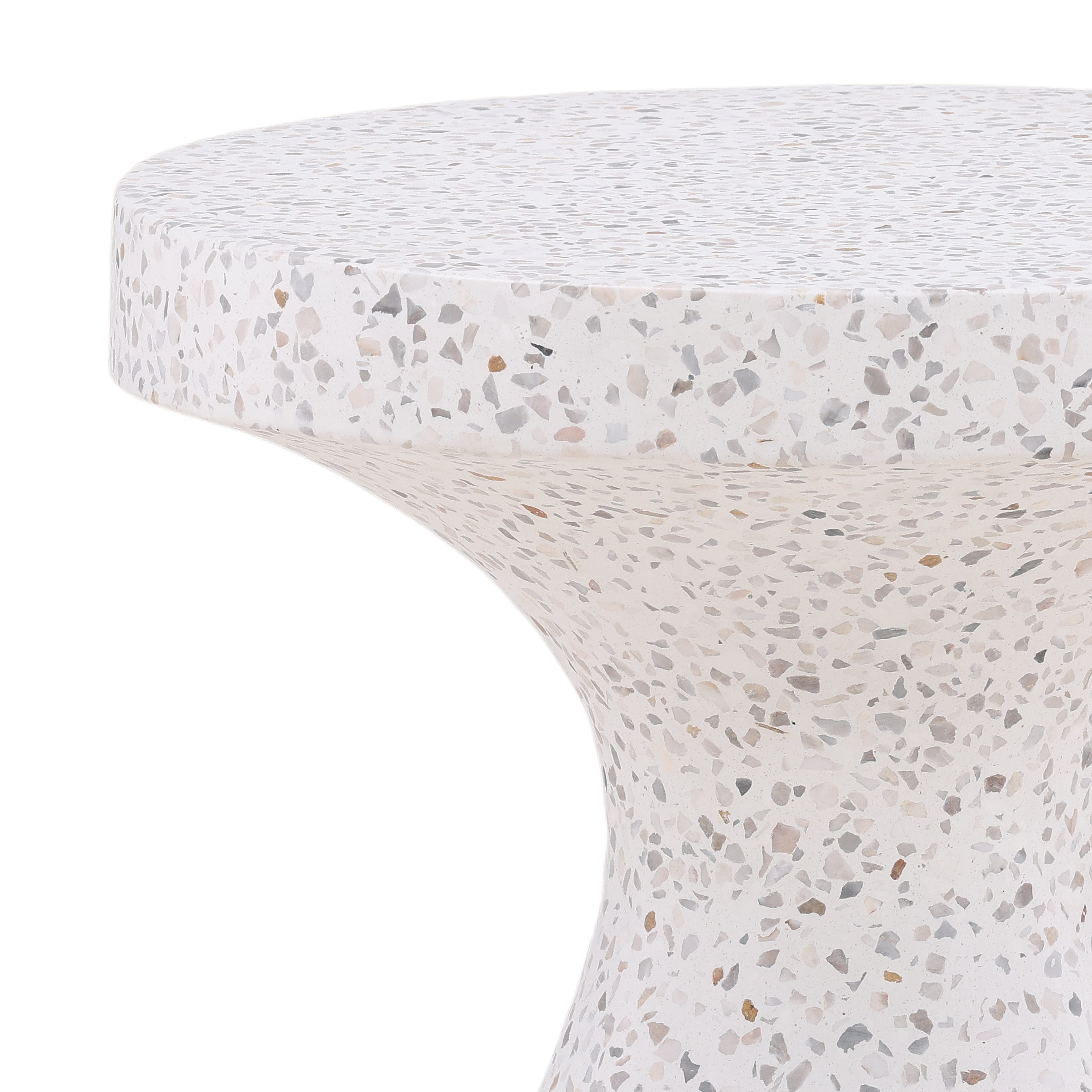 Savitri Outdoor Side Table, Side & End Table by Dovetail, 16" width x 17.5" height x 16" depth View 3
