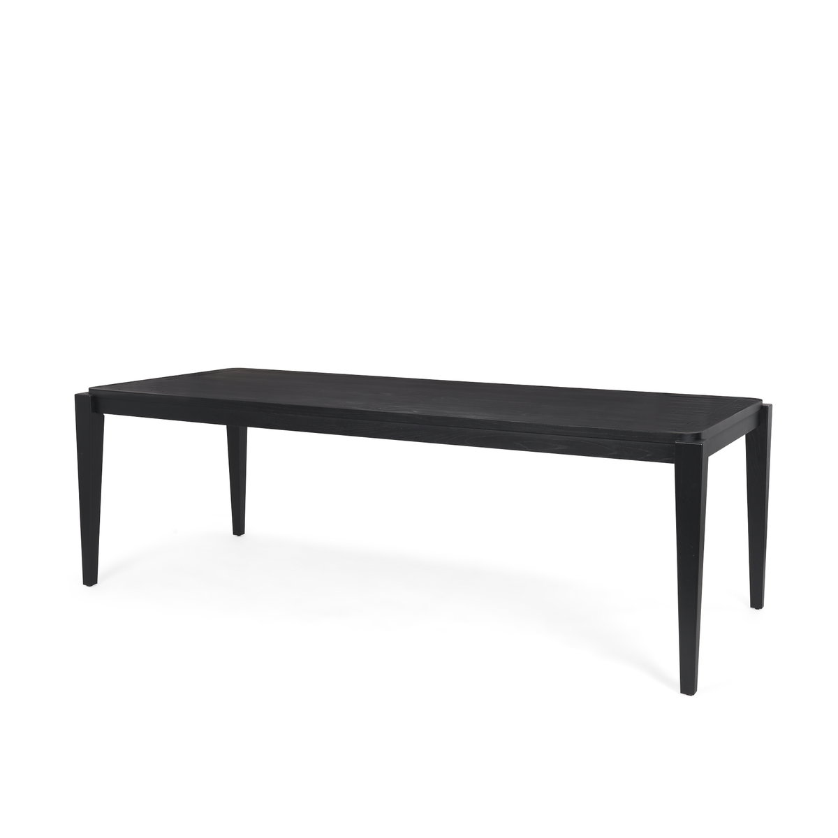 Teva Black Wood Rectangular 92' Dining Table, by Mercana, 92" length x 39" width x 30" height View 1