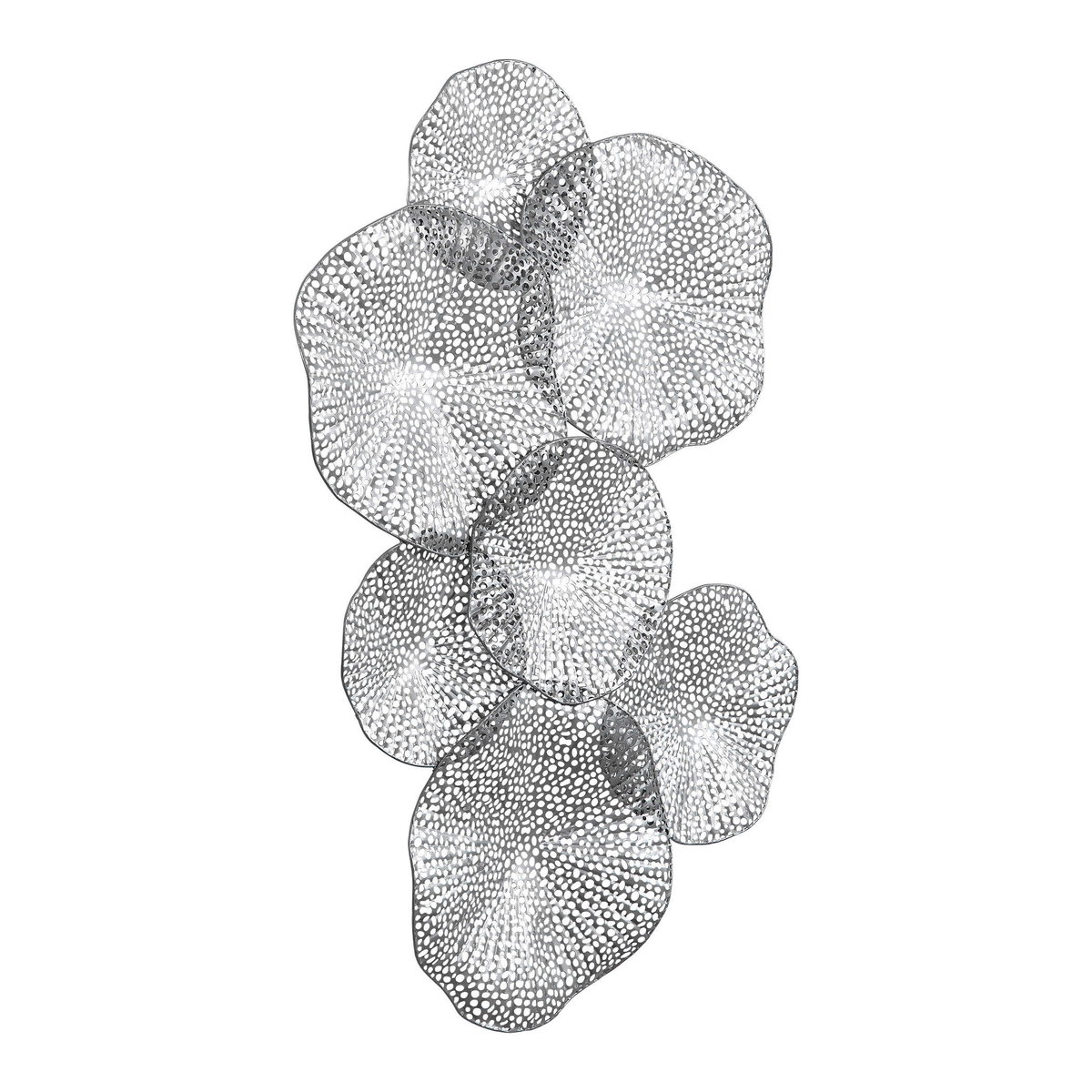 Ripley Pewter Metal Wall Art, Sculptural Wall Art by Uttermost, 47" width x 31" height x 3" depth View 4