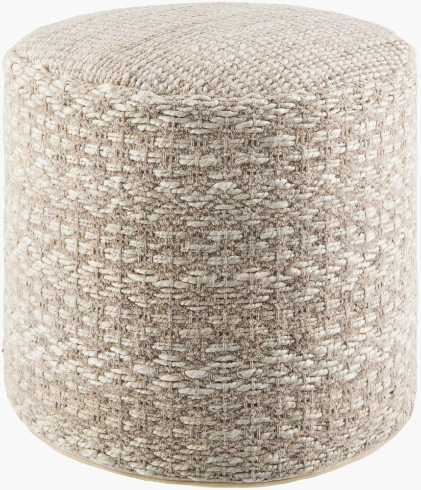 Okapa Pouf, Ottoman by Surya, 16" width x 16" height