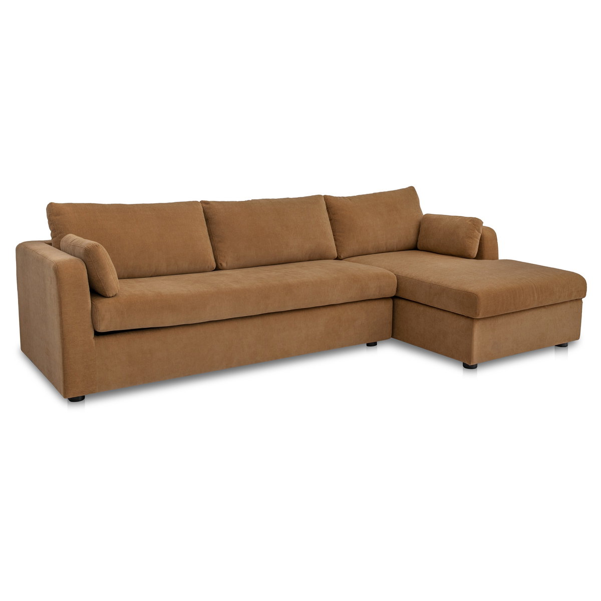 Burrow Sleeper Sectional With Storage Chaise Ginger Right, Sectional Sofa by Moe's Home, 115.75" width x 32.68" height x 61" depth View 2