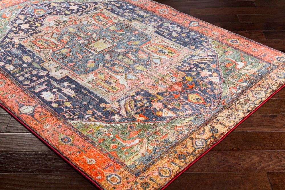 Silk Road Machine Woven Rug, by Surya, 1'3.75" length x 1'3.75" width