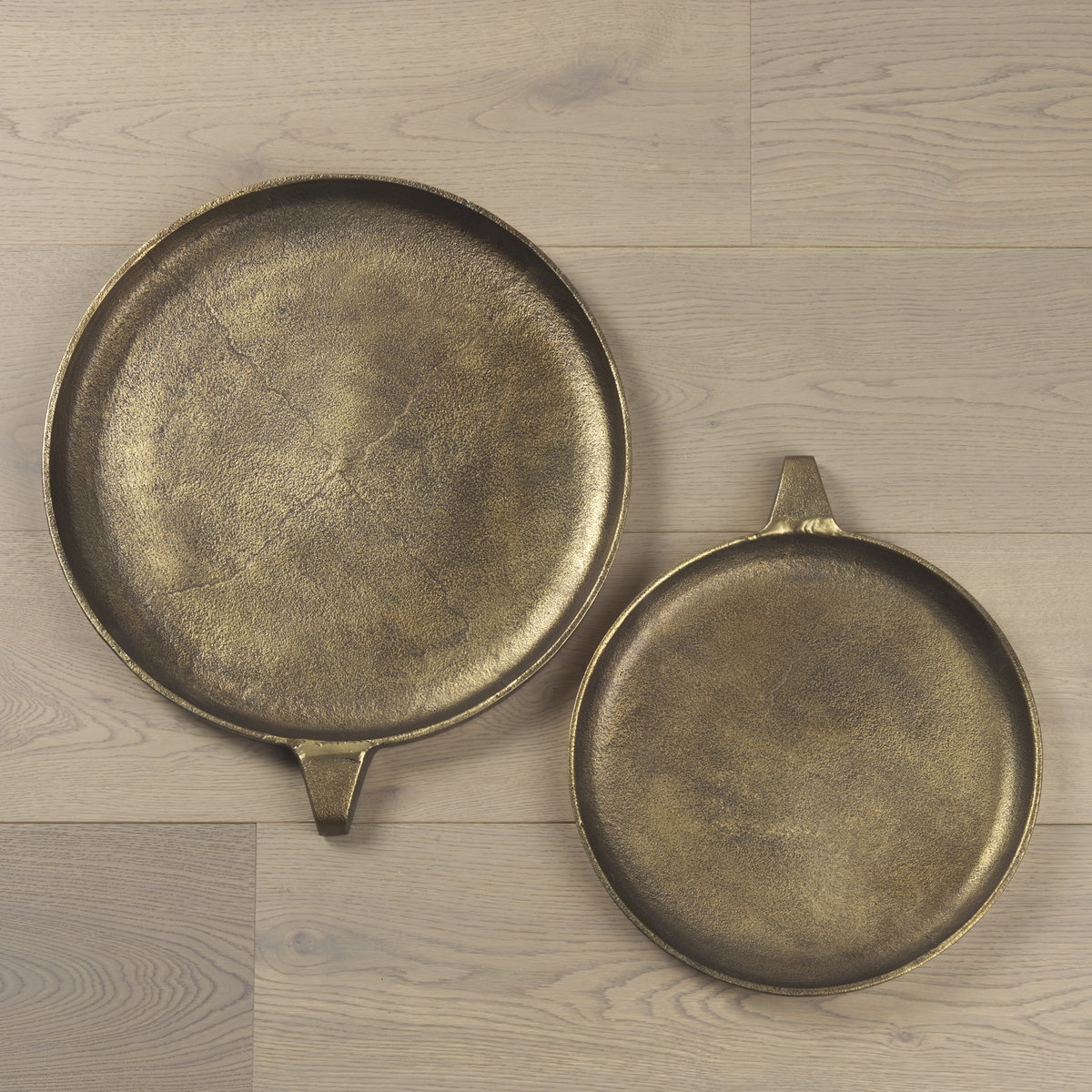 Marlowe Aluminium Tray - Small, Decorative Tray by Mercana, 14" length x 11.75" width x 1" height View 2