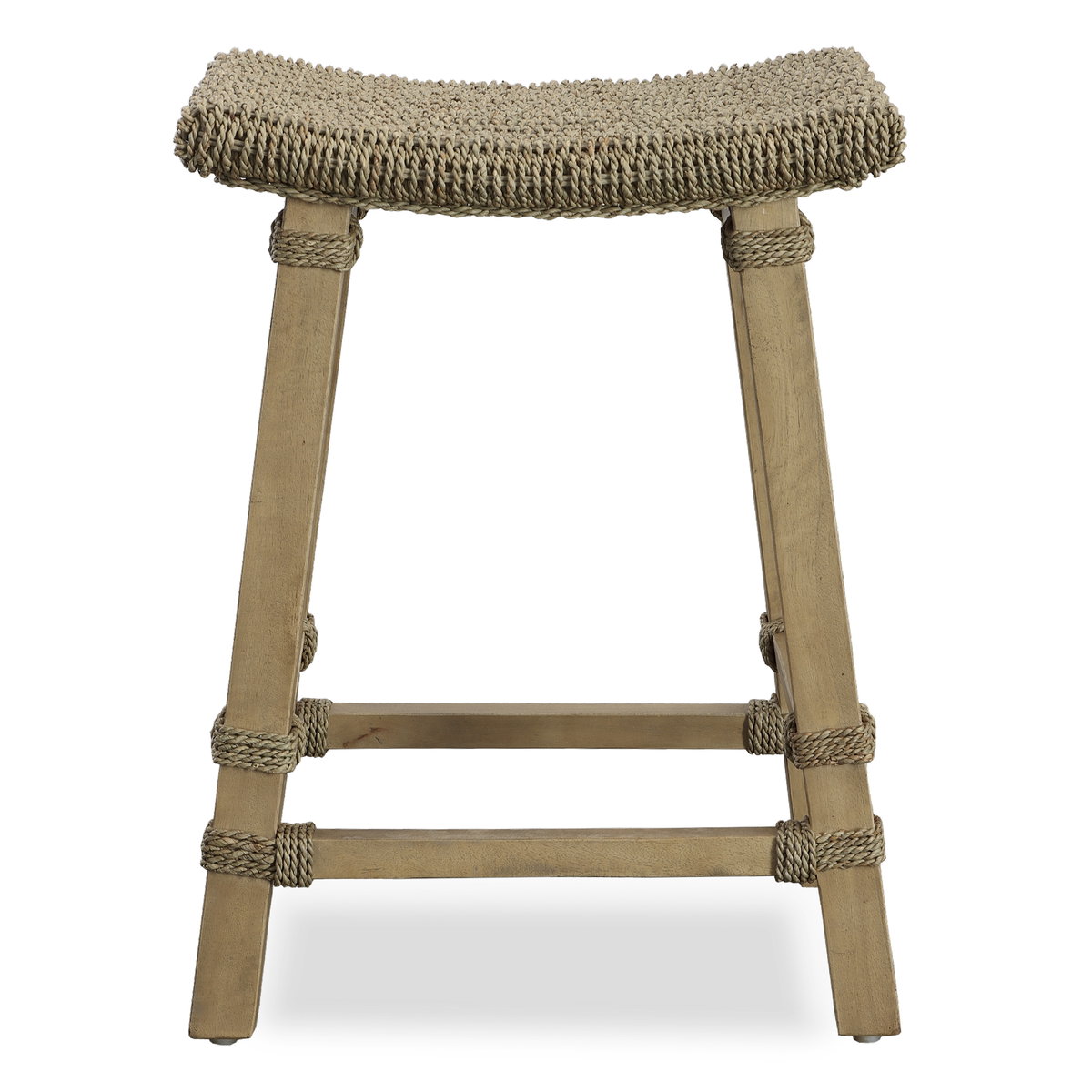 Everglade Sea Grass Counter Stool, Counter & Bar Stool by Uttermost, 20" width x 26.5" height x 15.5" depth View 1