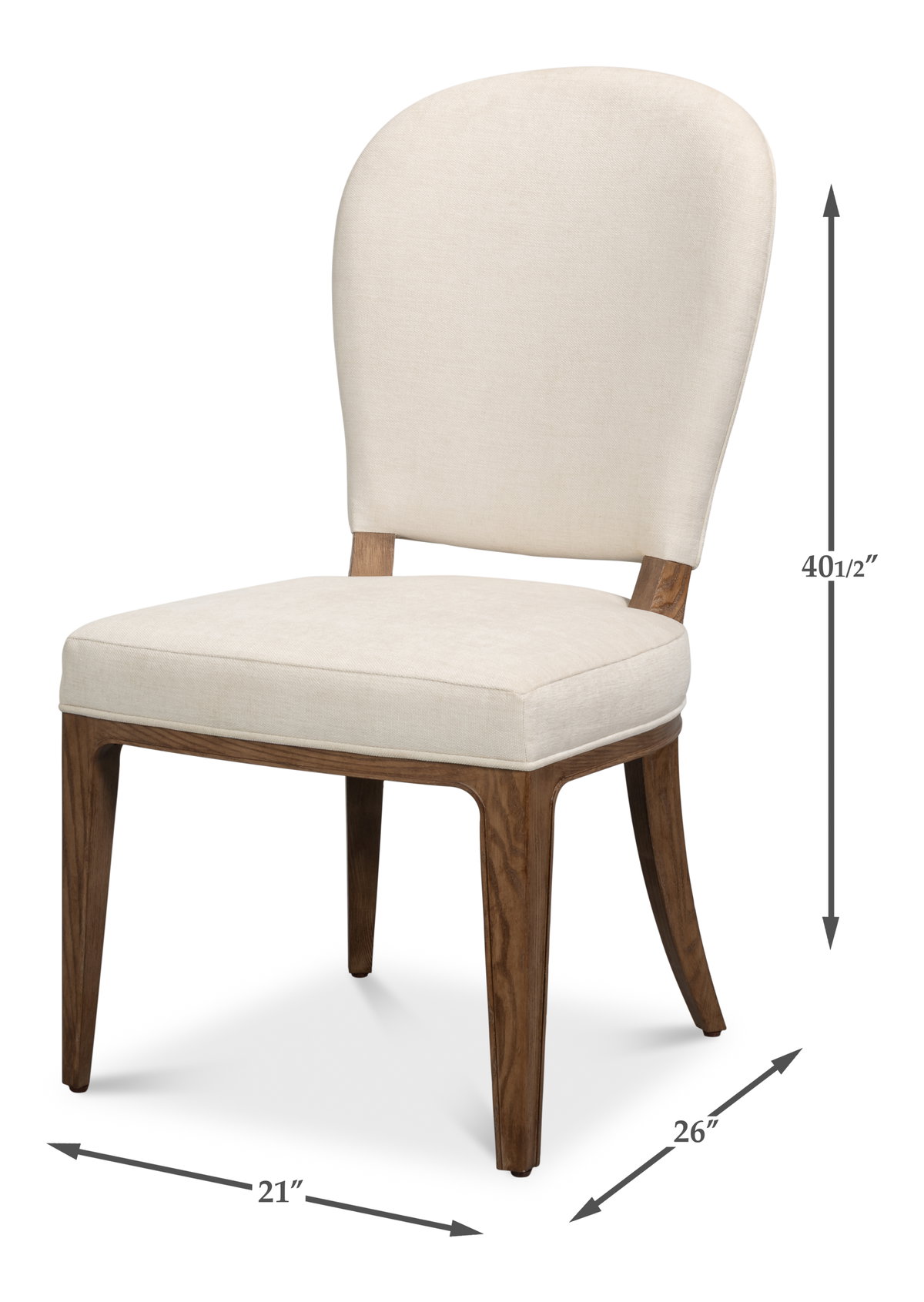 Caro Chair, by Sarreid, 2'2" length x 1'9" width x 1" height View 13
