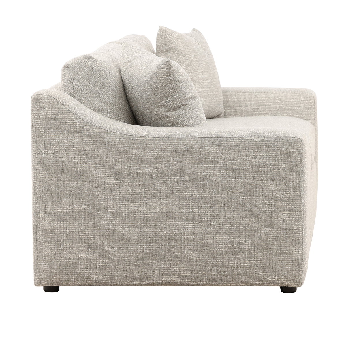 Emma Sofa Grey, Sofas & Sectional by Dovetail, 94.75" width x 33.37" height x 40" depth View 3