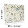 Dream Blossom Taupe & Aqua Wallpaper thumbnail 7