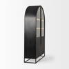 Sloan 47.5W x 85.5H Black Wood with Black Metal Frame Arch Cabinet, Cabinets & Sideboard by Mercana, 47.5" length x 18.5" width x 85.5" height thumbnail 6