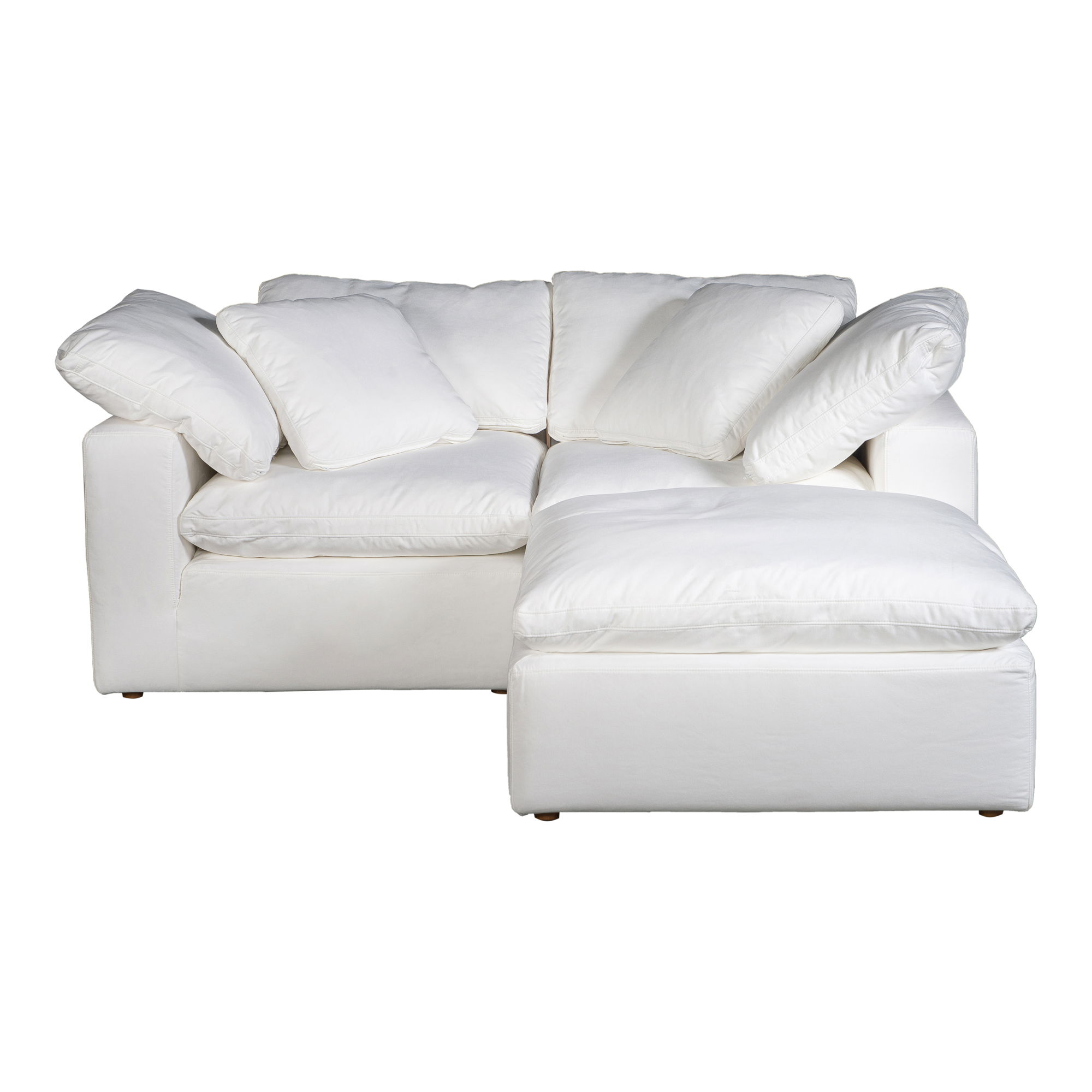 Terra Condo Nook Modular Sectional Cream White, Sectional Sofa by Moe's Home, 76" width x 32" height x 76" depth View 1
