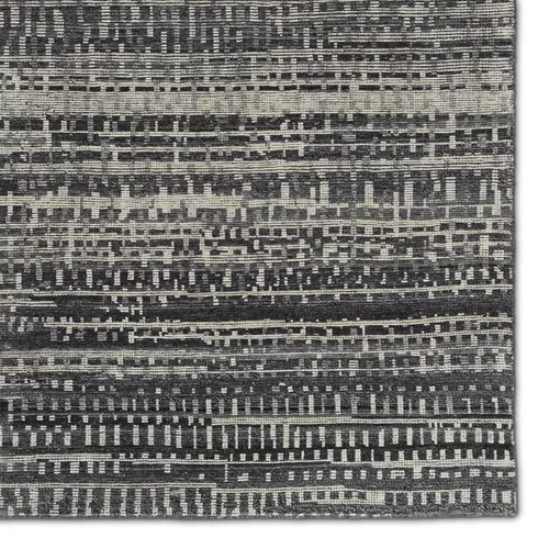 Jaipur Living Jamaal RIZ11 Handknotted Stripes Black and Gray Area Rug (6