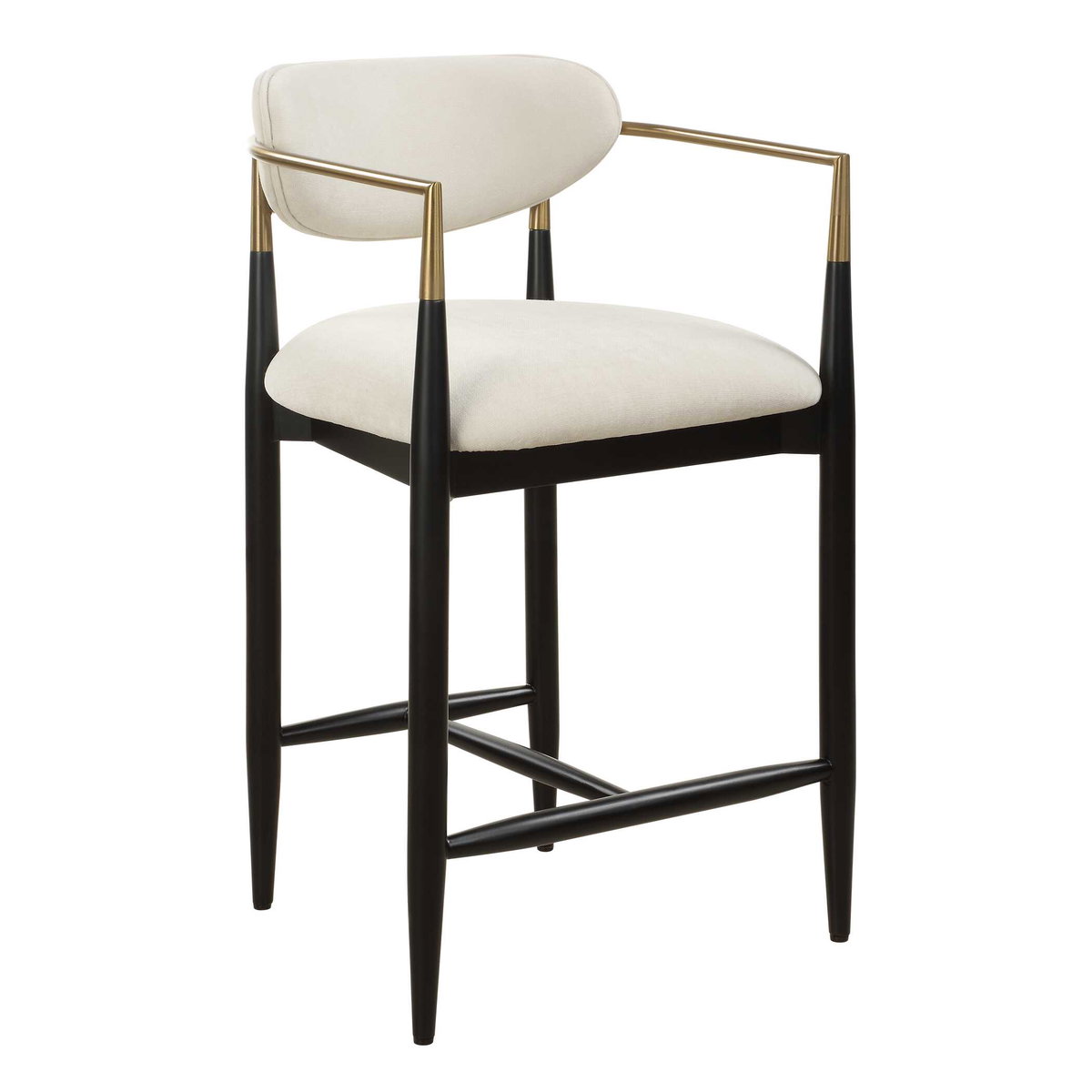Moxie White Counter Stool, Counter & Bar Stool by Uttermost, 21.5" width x 36.5" height x 22.5" depth View 4