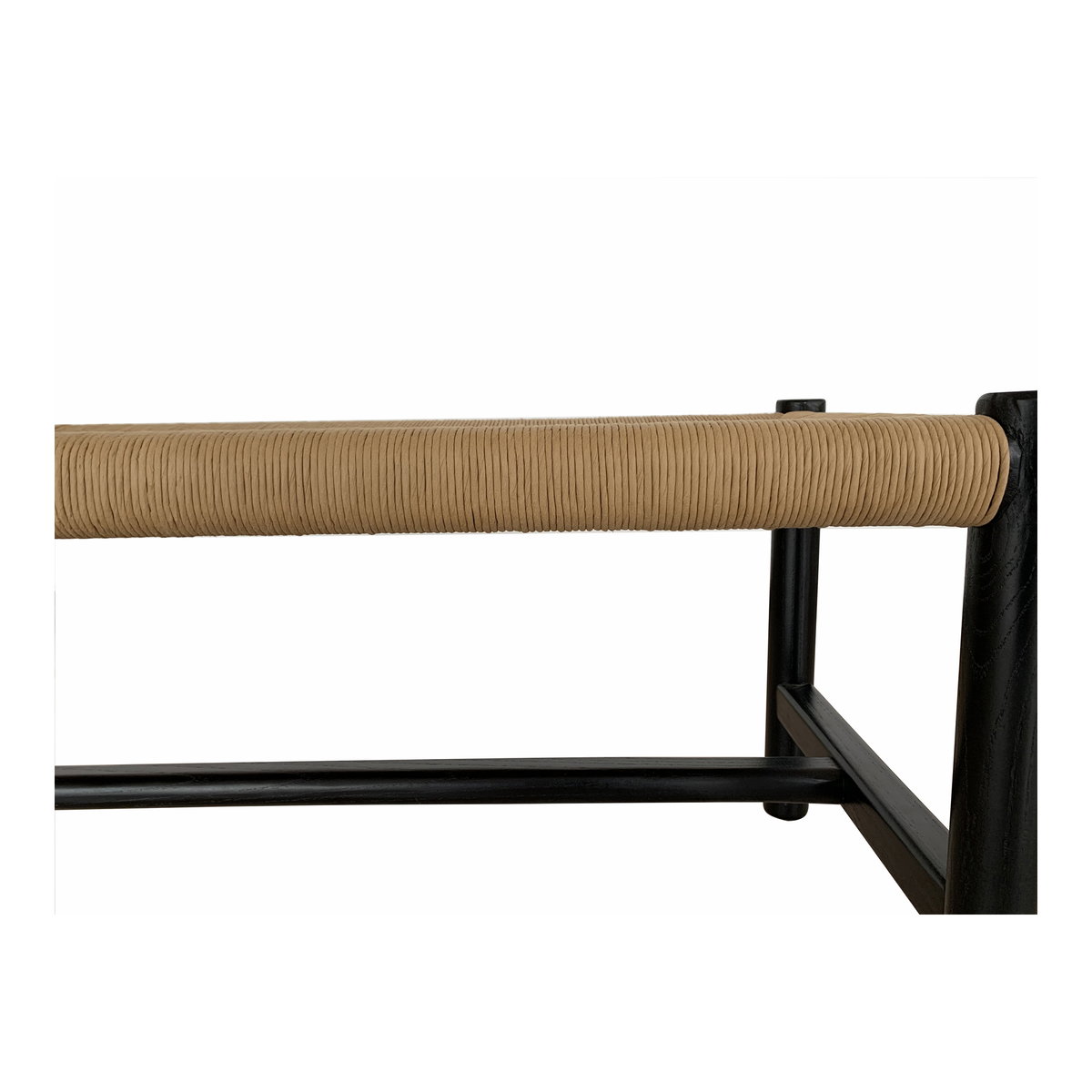 Hawthorn Large Bench Black, Benche by Moe's Home, 60" width x 18" height x 17" depth View 4