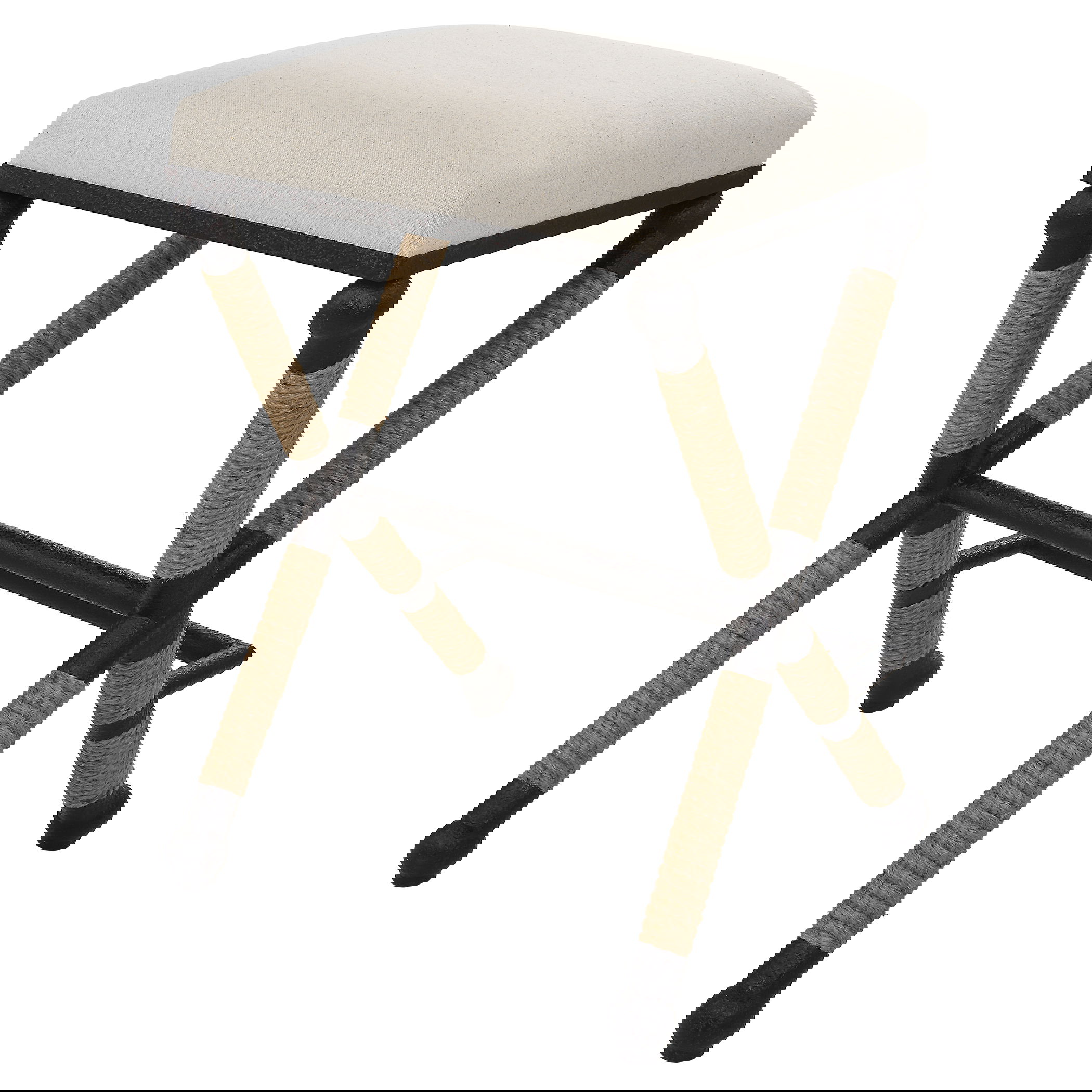 Firth Rustic Oatmeal Counter Stool, Furniture by Uttermost, 18.75" width x 27.62" height x 18.75" depth View 10