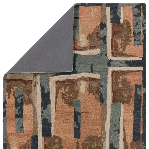 Zoe Bios By Jaipur Living Balsa HNC04 Handmade Abstract Peach and Blue Area Rug (8