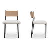 Foley Dining Chair White Set Of Two, by Moe's Home, 20.39" width x 31.5" height x 20.75" depth thumbnail 3