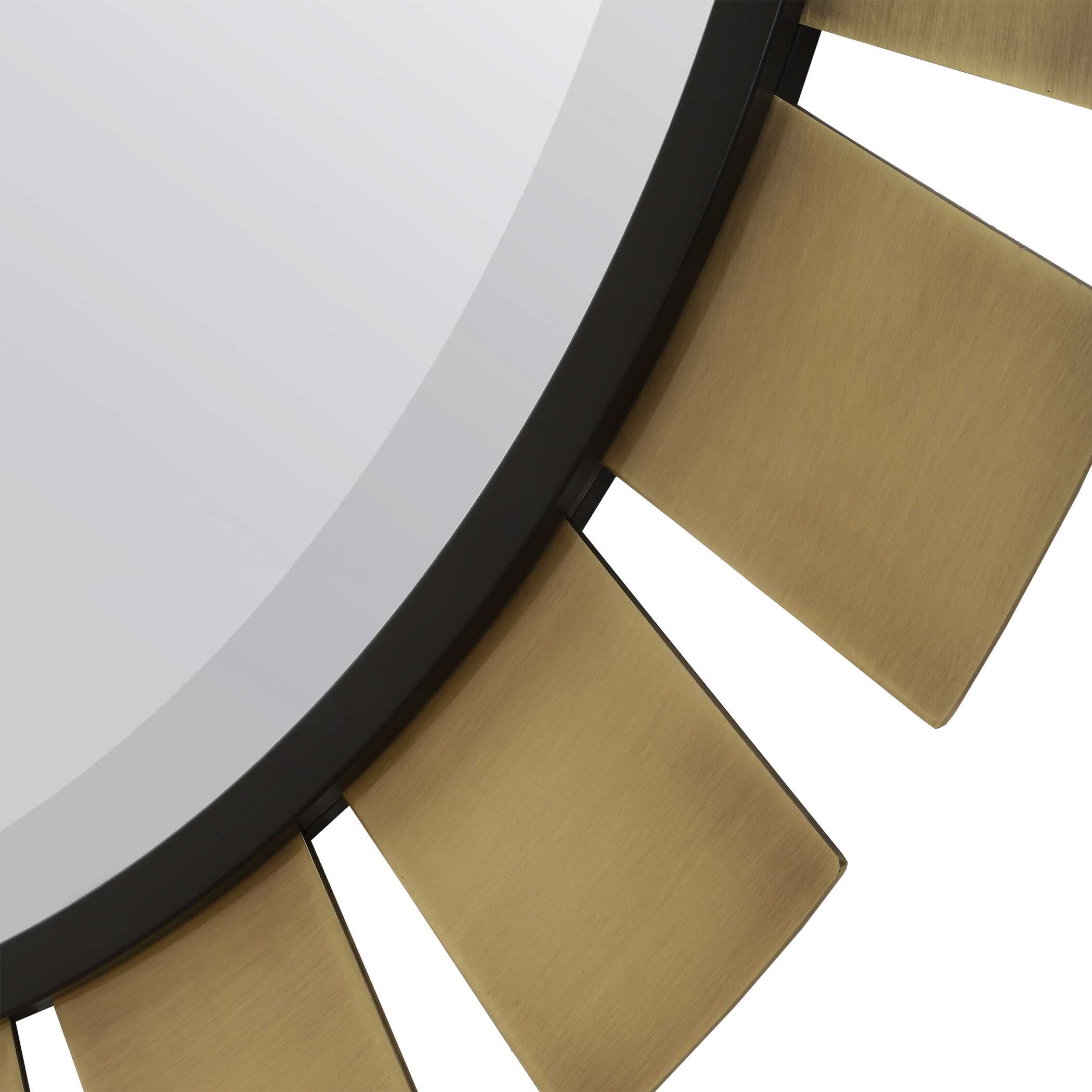 Toluca Round Brass Mirror, by Uttermost, 45" width x 45" height x 1.25" depth View 6