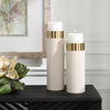 Wessex White Pillar Candleholders Set Of 2 thumbnail 2