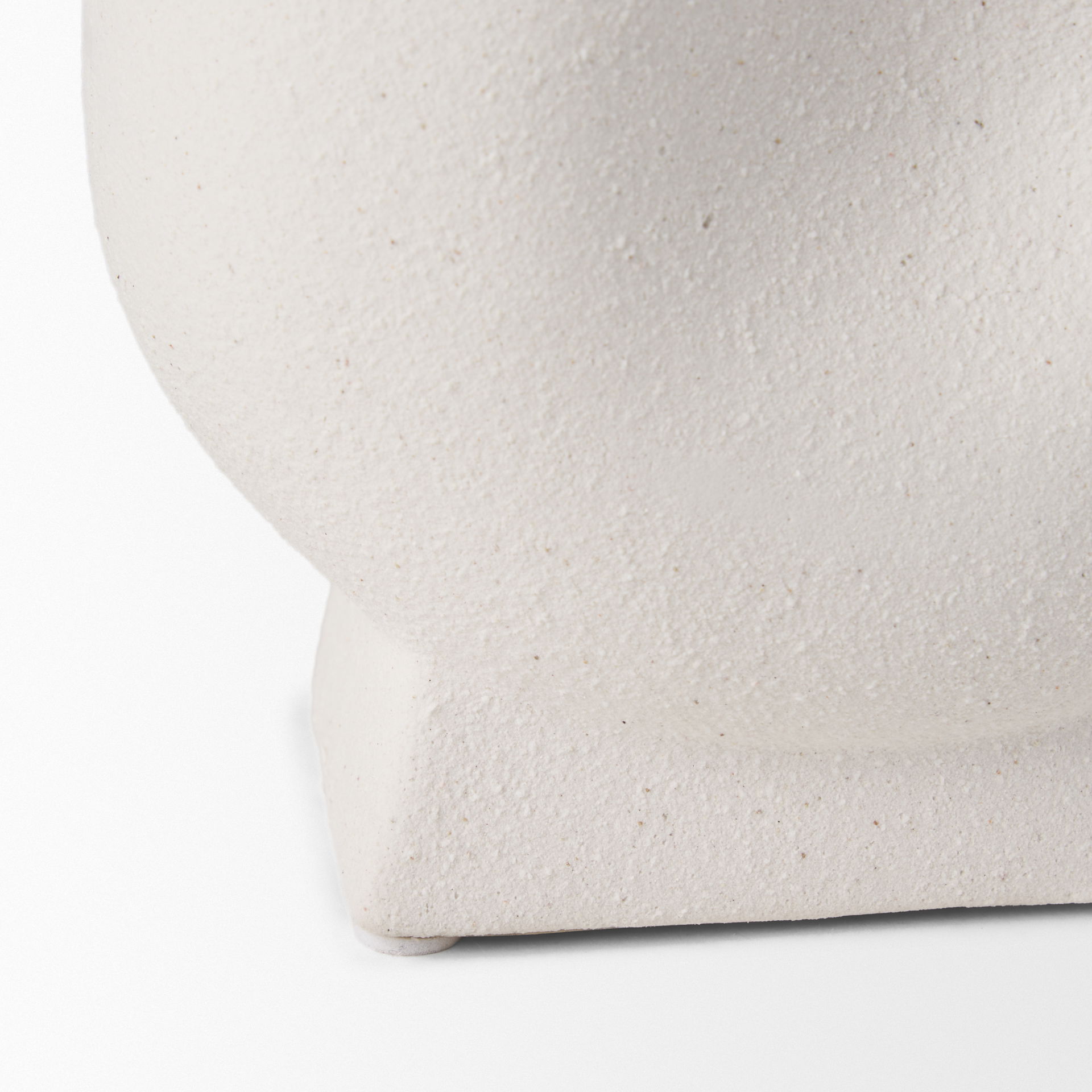 Darian Small Textured Matte White Ceramic Vase large image 