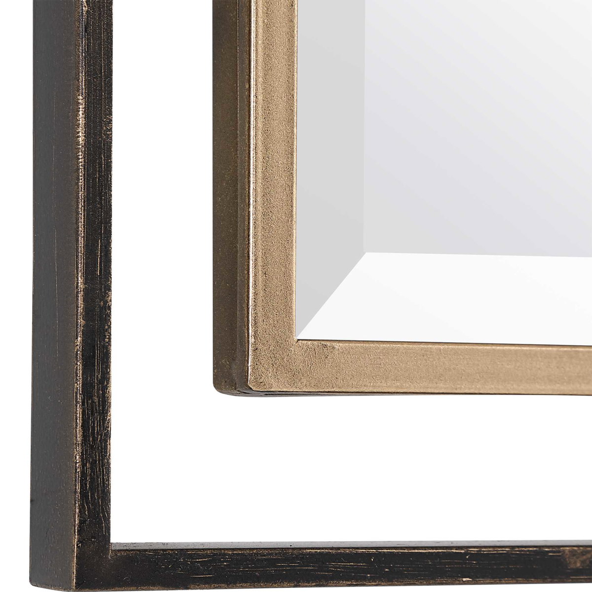 Carrizo Gold & Bronze Rectangle Mirror, by Uttermost, 22" width x 32" height x 1.25" depth View 6