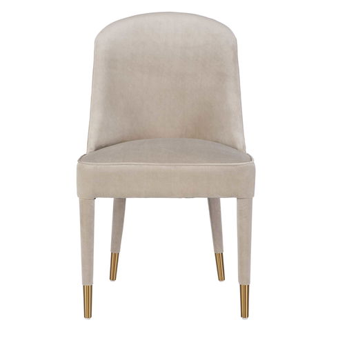 Brie Armless Chair Champagne Set Of 2