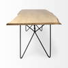 Papillion 84'L x 40'W Rectangular Dining Table | Modern | Blonde Wood & Black Metal | Seats 8, by Mercana, 84" length x 40" width x 30" height thumbnail 5