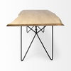 Papillion 84'L x 40'W Rectangular Dining Table | Modern | Blonde Wood & Black Metal | Seats 8, by Mercana, 84" length x 40" width x 30" height thumbnail 5