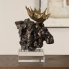 Moose Bust Bronze Sculpture thumbnail 2