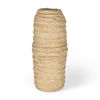 Kamli Large Beige Paper Mache Vase, by Mercana, 8" length x 8" width x 18" height thumbnail 1