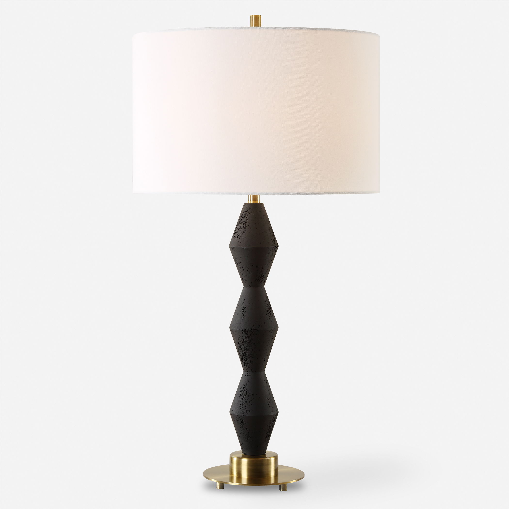 Threefold Black Stone Table Lamp large image 