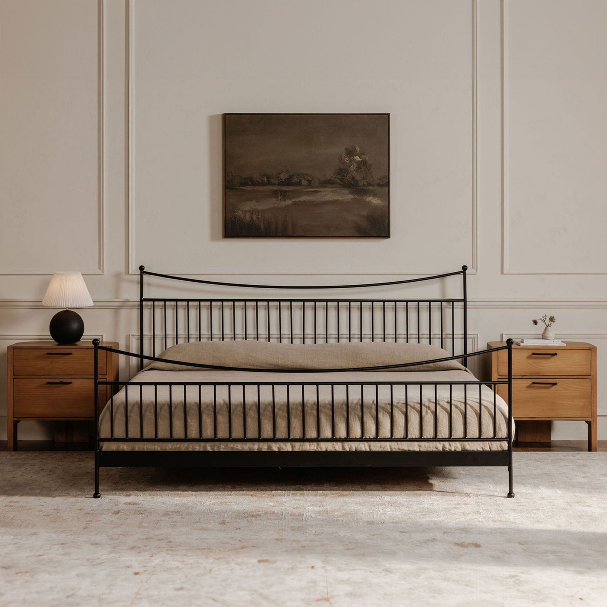 Monet Queen Bed Black large image 