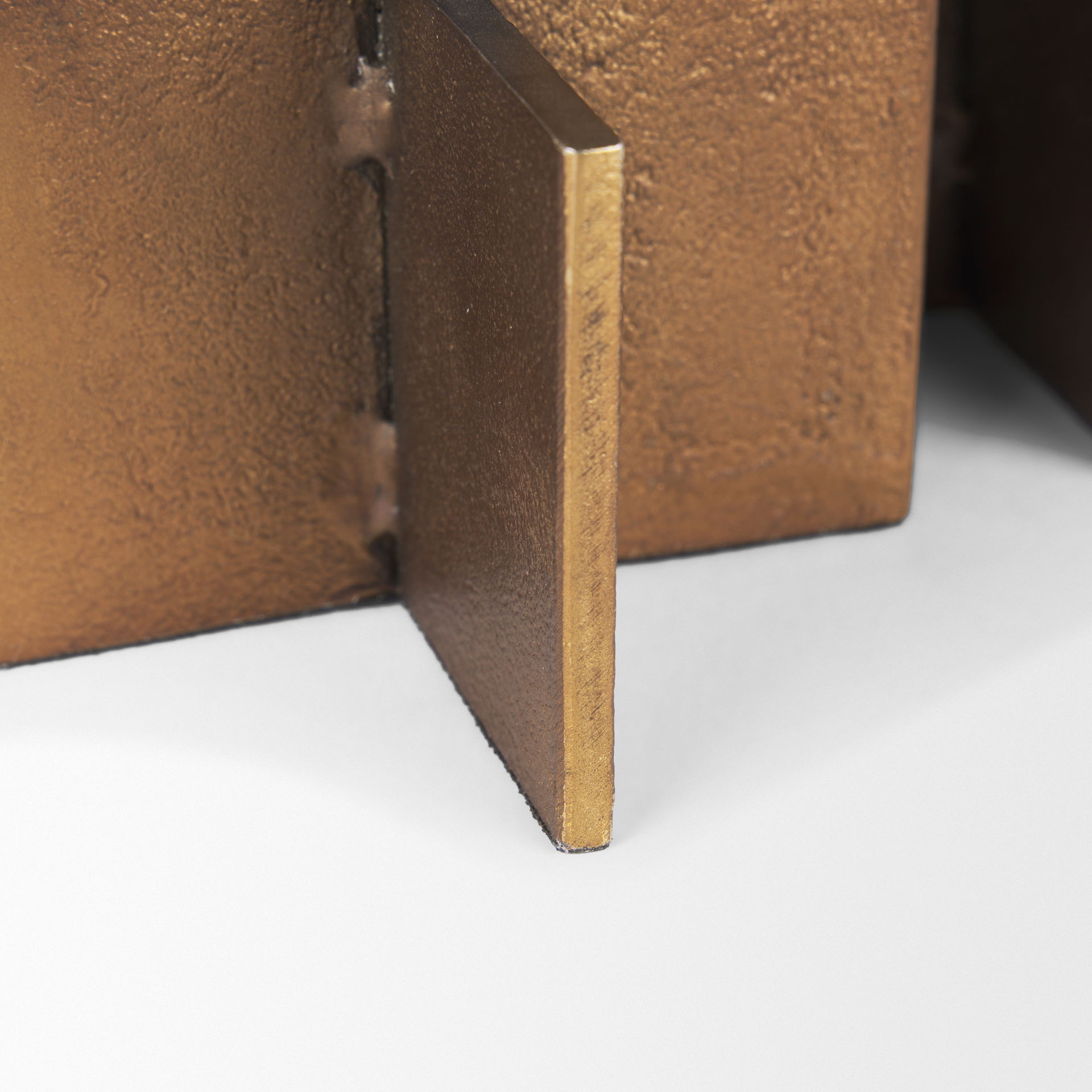 Pia Antiqued Gold with Black Metal Taper Candleholder (Set of 2), Candles & Candle Holder by Mercana, 4.75" length x 4.75" width x 8.25" height View 10