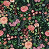 Waverly Fiona Floral Black Peel & Stick Wallpaper, by York Wall, 18' length x 1'8.5" width x 0.02" depth thumbnail
